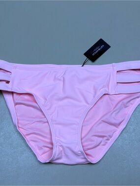 Ocean Blues Pink Bikini Bottoms Medium Strappy Side Swim NWT